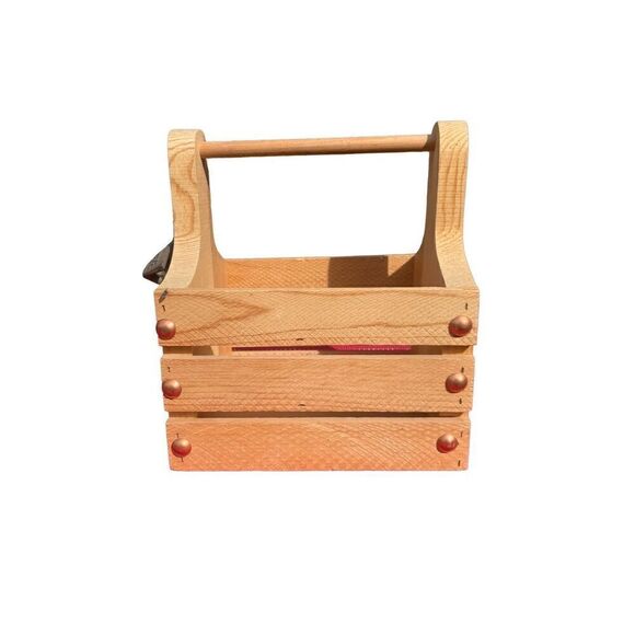 Custom Wood Beverage Caddy W/ Bottle Opener/4-Pack New - Picture 15 of 16